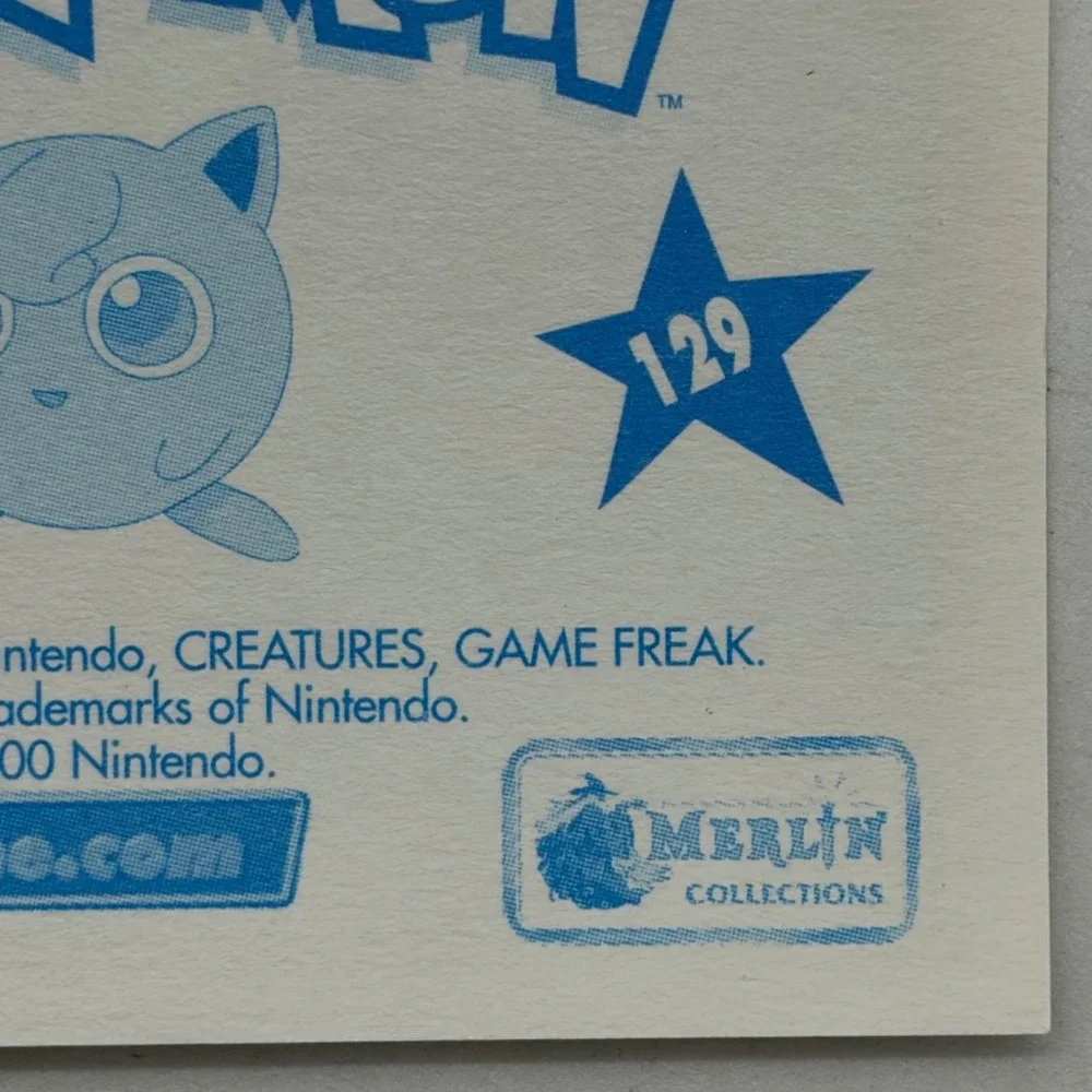 Pokemon Blastoise Merlin Sticker 2000 Merlin Collections #129 Vintage Nintendo